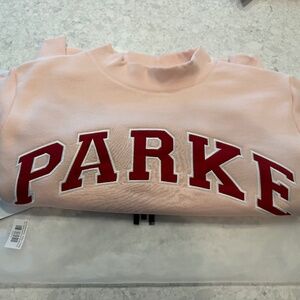PARKE - Valentines Varsity Mockneck - Peony + Crimson